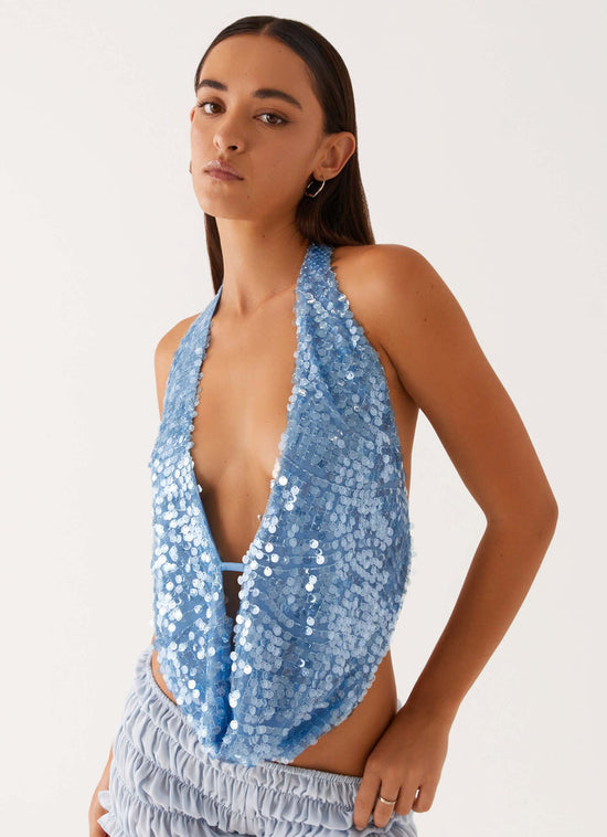 Cowl Neck Halter Top