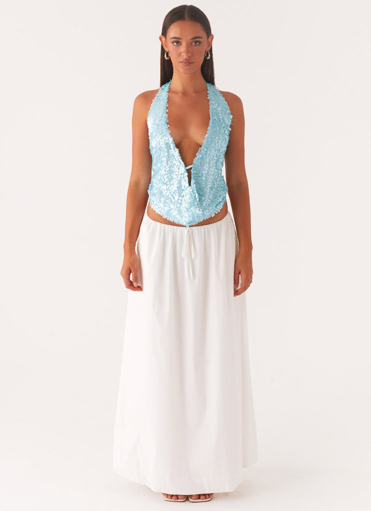 Cowl Neck Halter Top