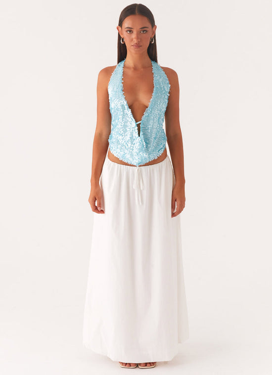 Cowl Neck Halter Top