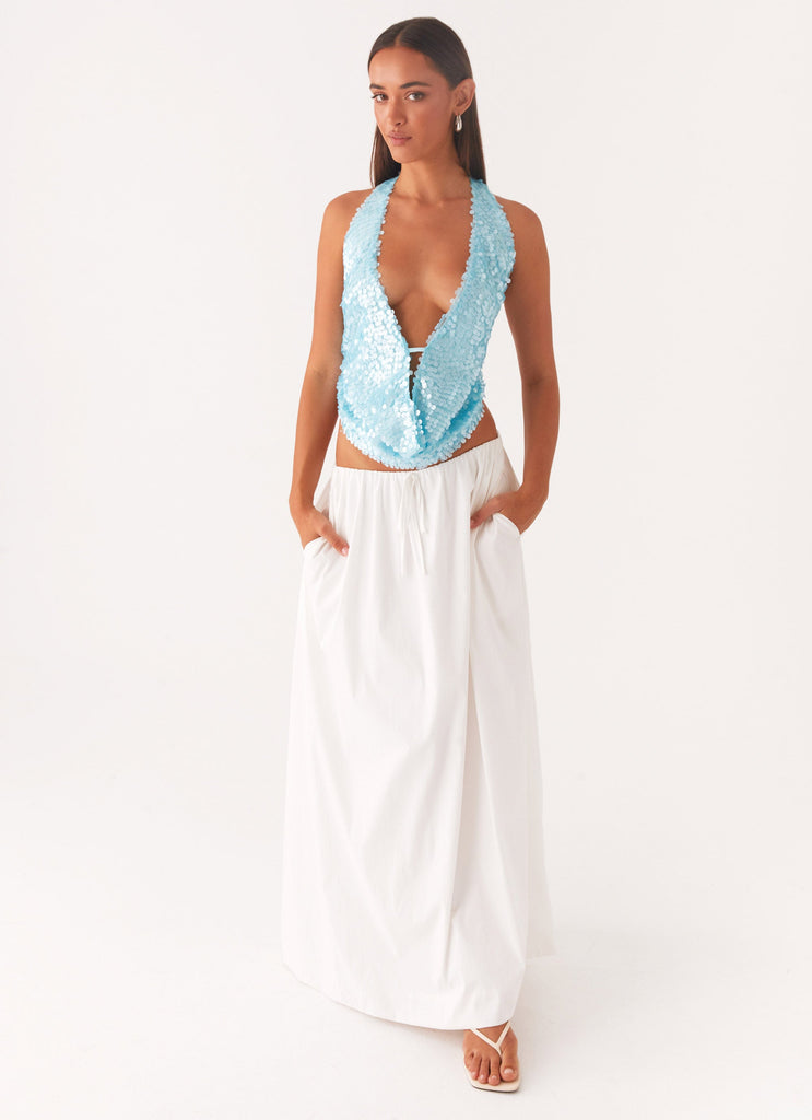 Cowl Neck Halter Top