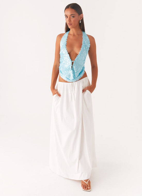 Cowl Neck Halter Top