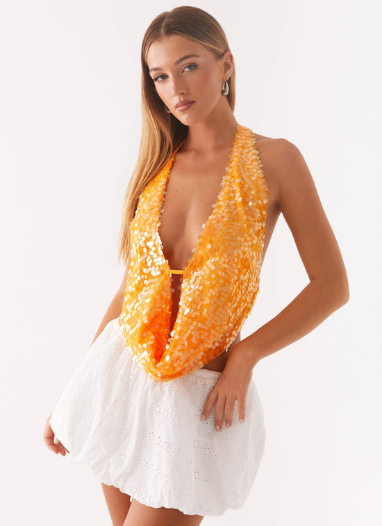 Cowl Neck Halter Top