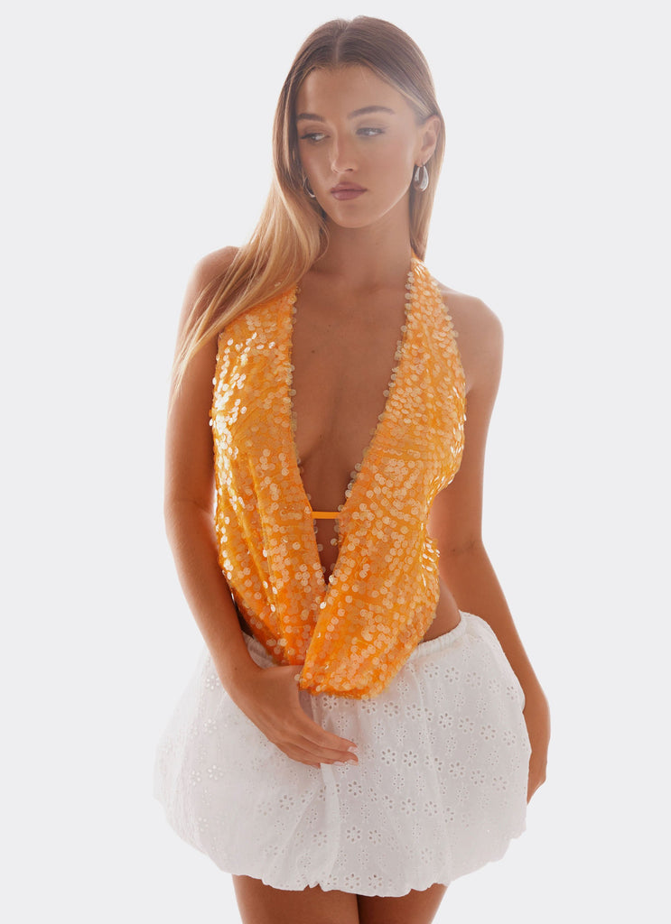 Cowl Neck Halter Top