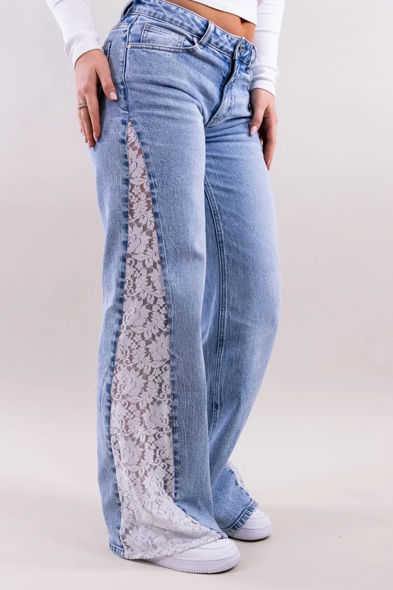 The Viral Lace BBL Jeans